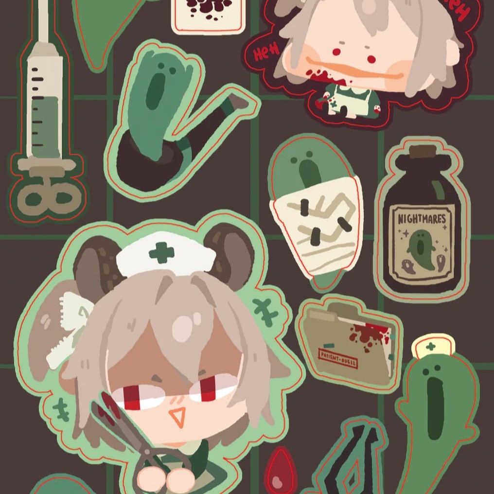 Sticker Sheet in dark mode